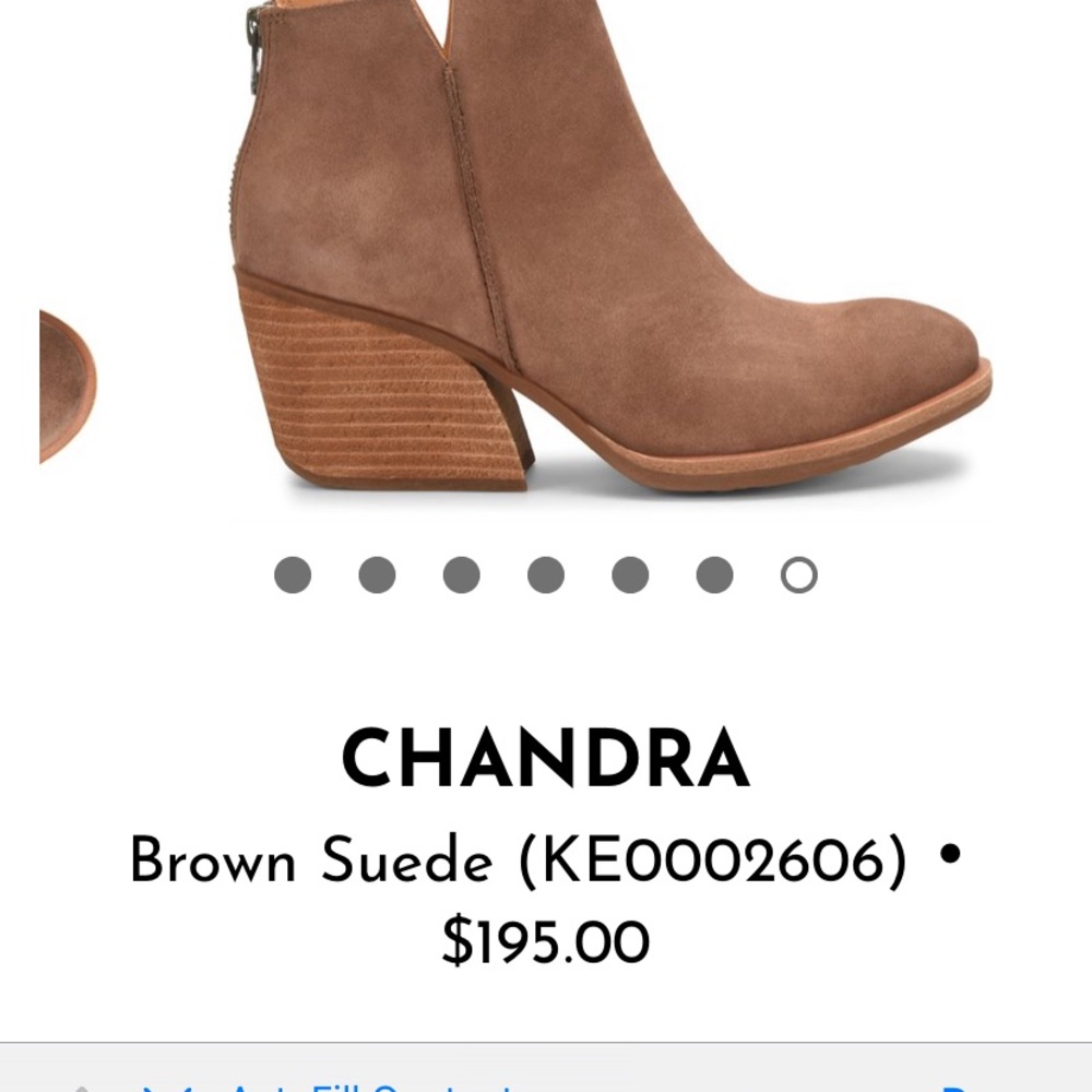 Kork-Ease Suede Chandra Booties brown Size 8 wedge (Western, Festival, Boho)